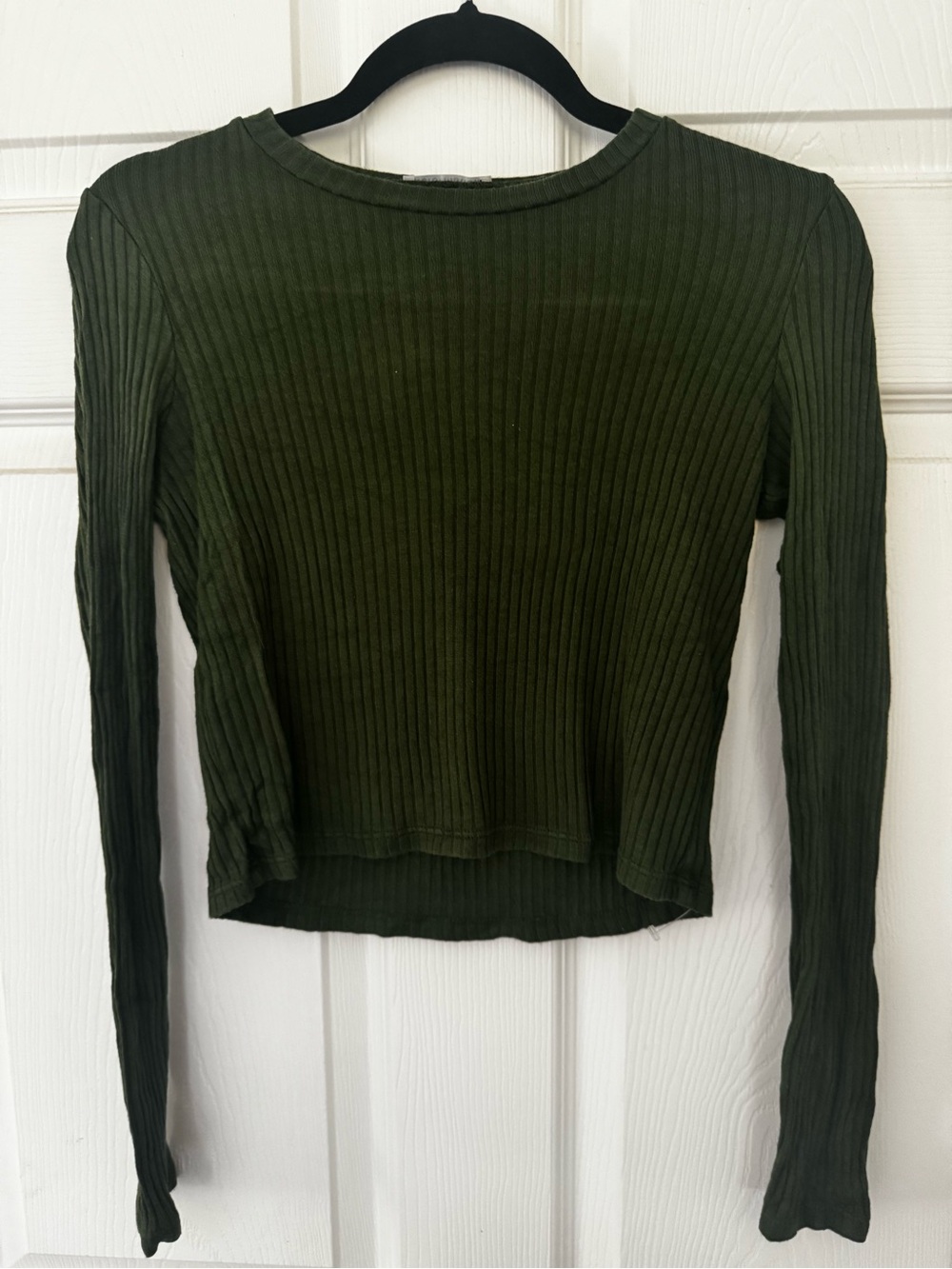 Reformation Green Ribbed top